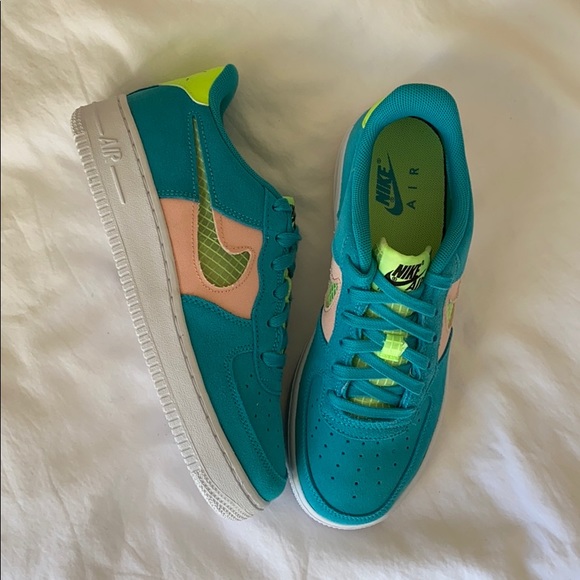 NEW Nike Air Force 1 Aqua sneakers shoes - Picture 4 of 8